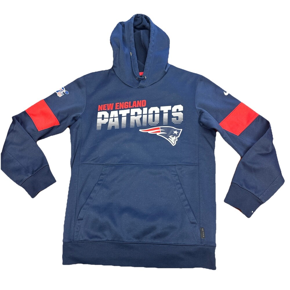 Nike On Field New England Patriots NFL 100 Years Hoodie Sweatshirt Men’s Small
